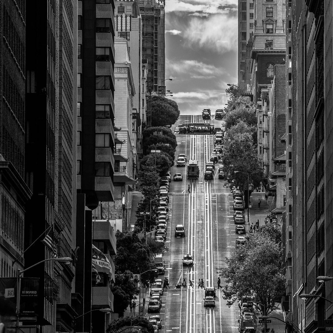 California Street San Francisco Foto Bild Street World Schwarz Weiss Bilder Auf Fotocommunity