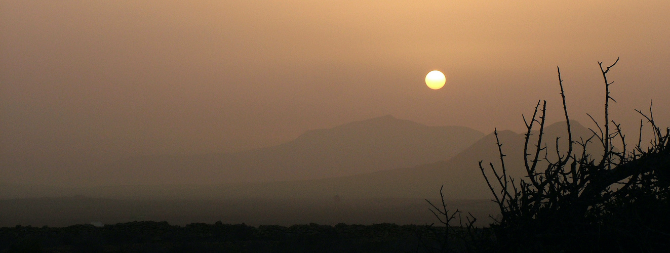 Calima en Fuerteventura.