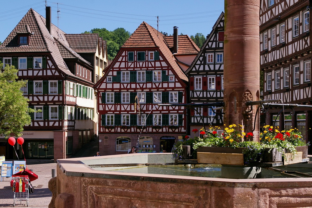 Calw. Der Marktbrunnen.