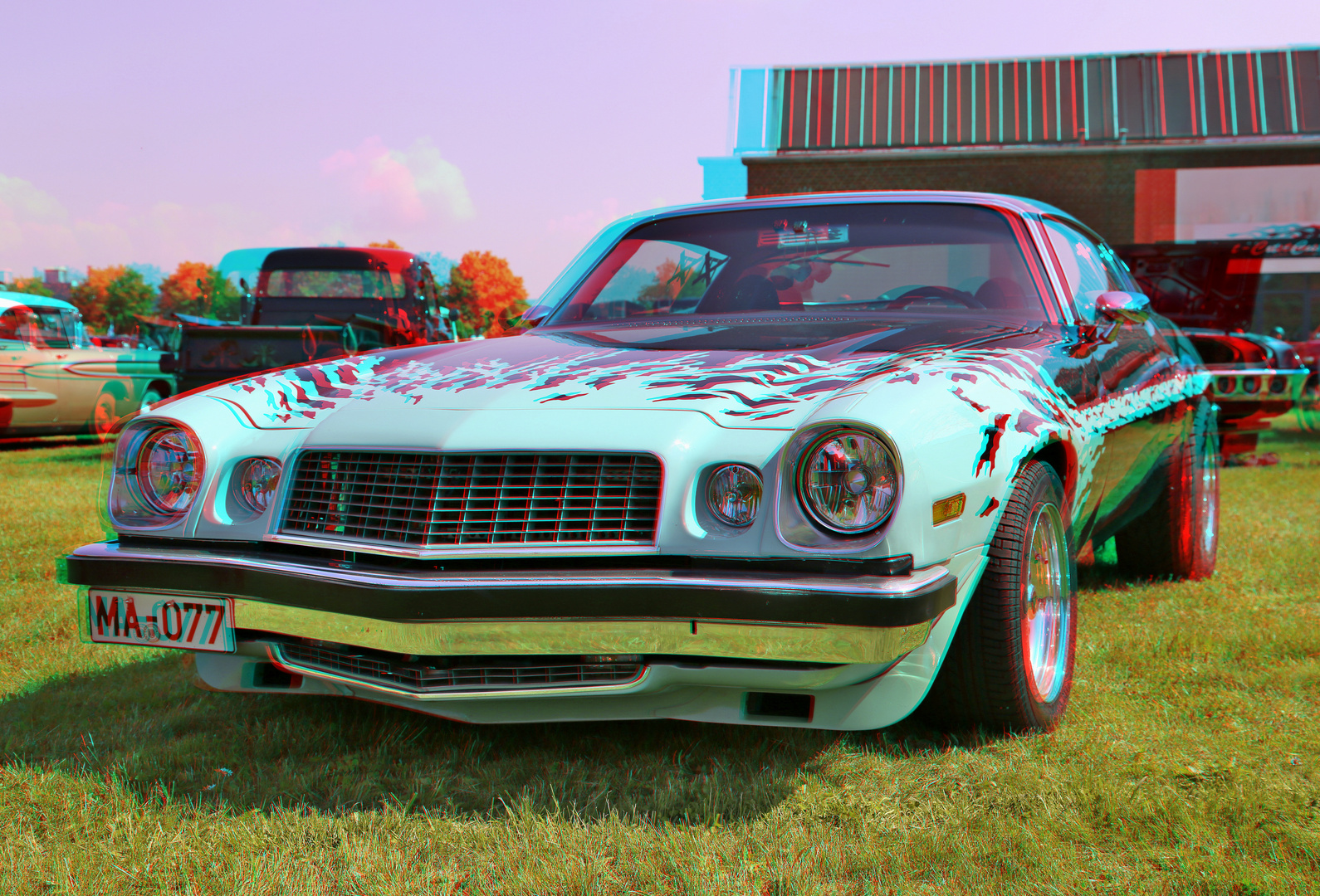 Camaro beim US-Car Treffen in Frankfurt - Anaglyphe