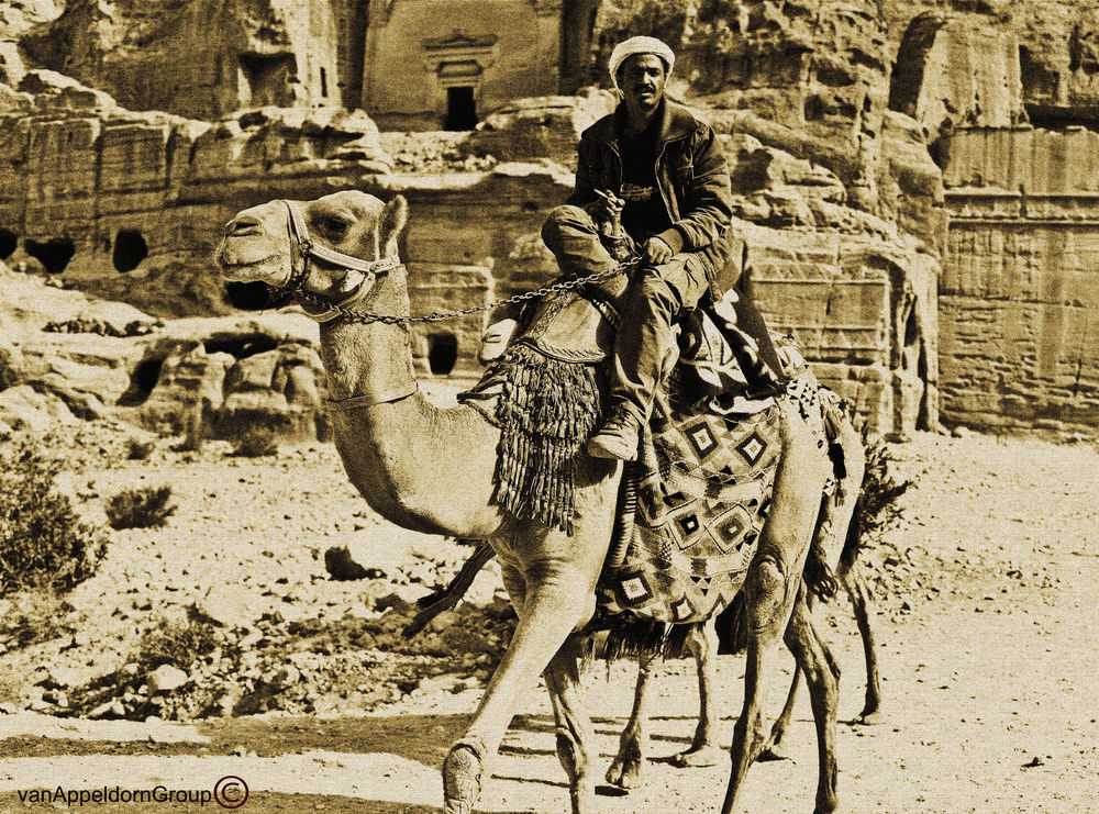 Camel rider in Petra (Jordan)