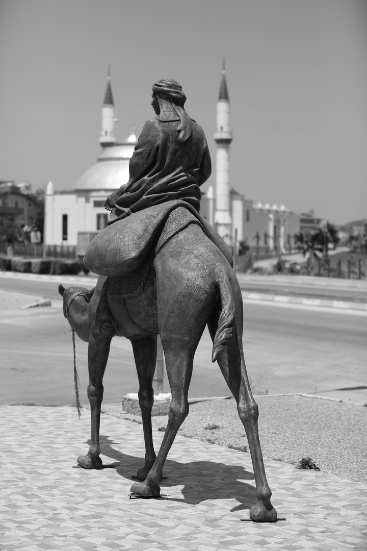 Camel Rider Sculpture