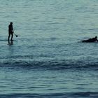 Caminar y dormir en el agua