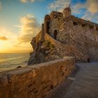 Camogli - Castel Dragone im Licht der untergehenden Sonne