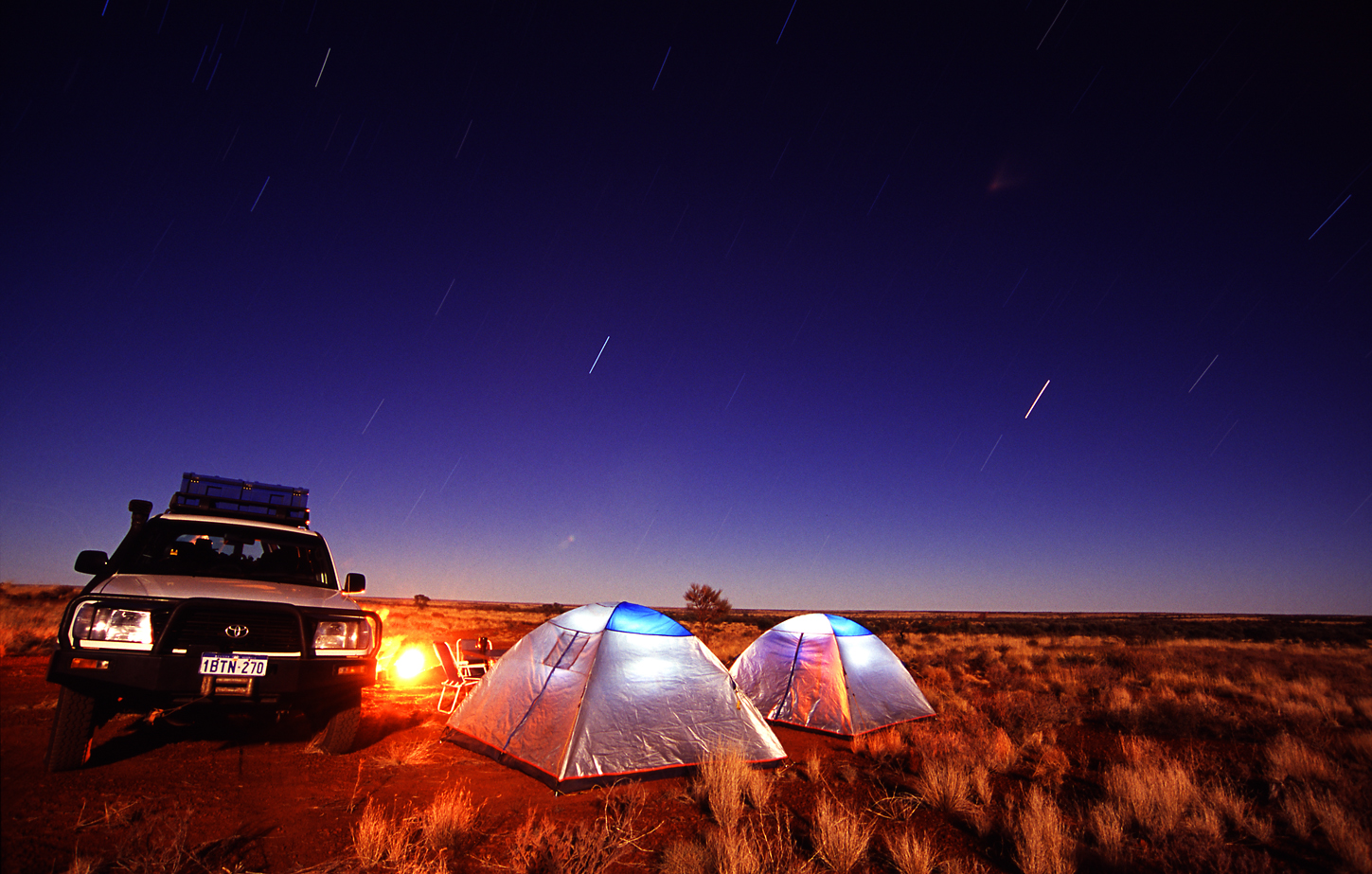 Camp am Gunbarrel Highway, Australien