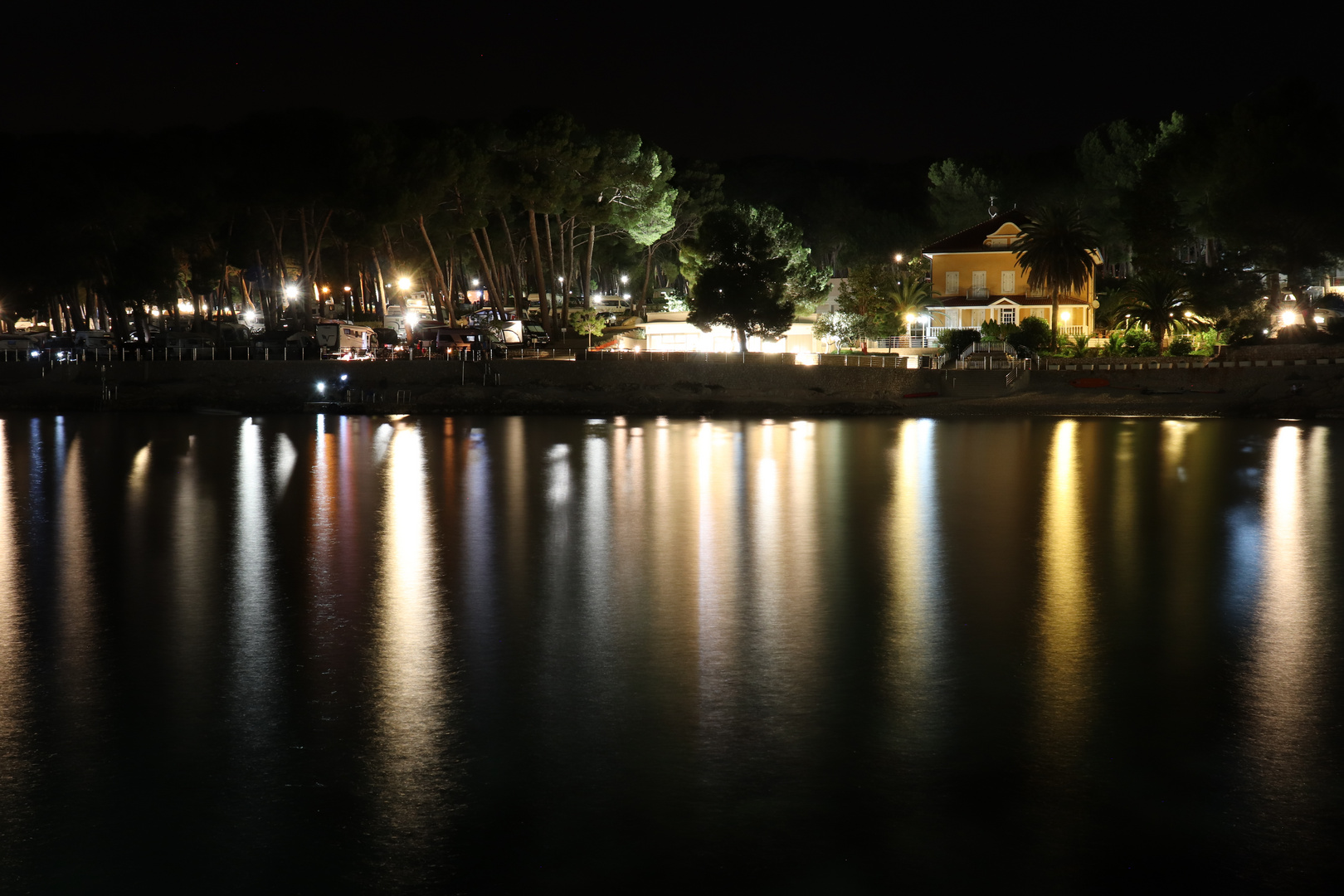 Camp at night