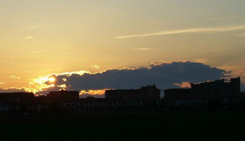 campagna al tramonto