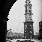 campanile sotto la neve