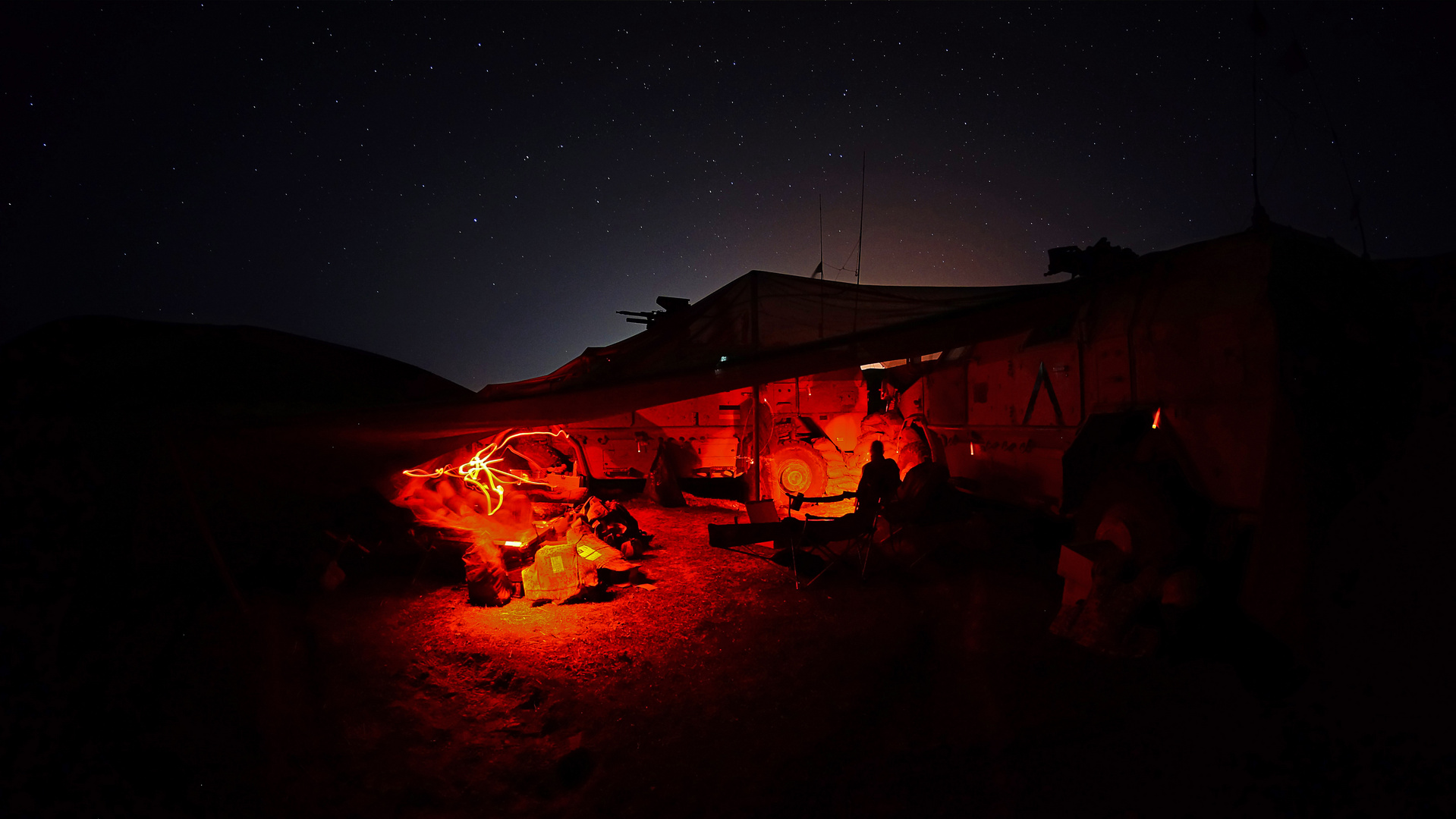 Campen mit kollegen, in AFG