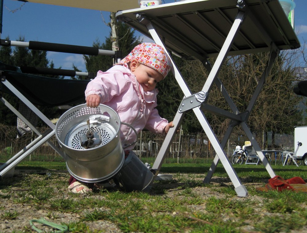 Camping fängt man früh an...