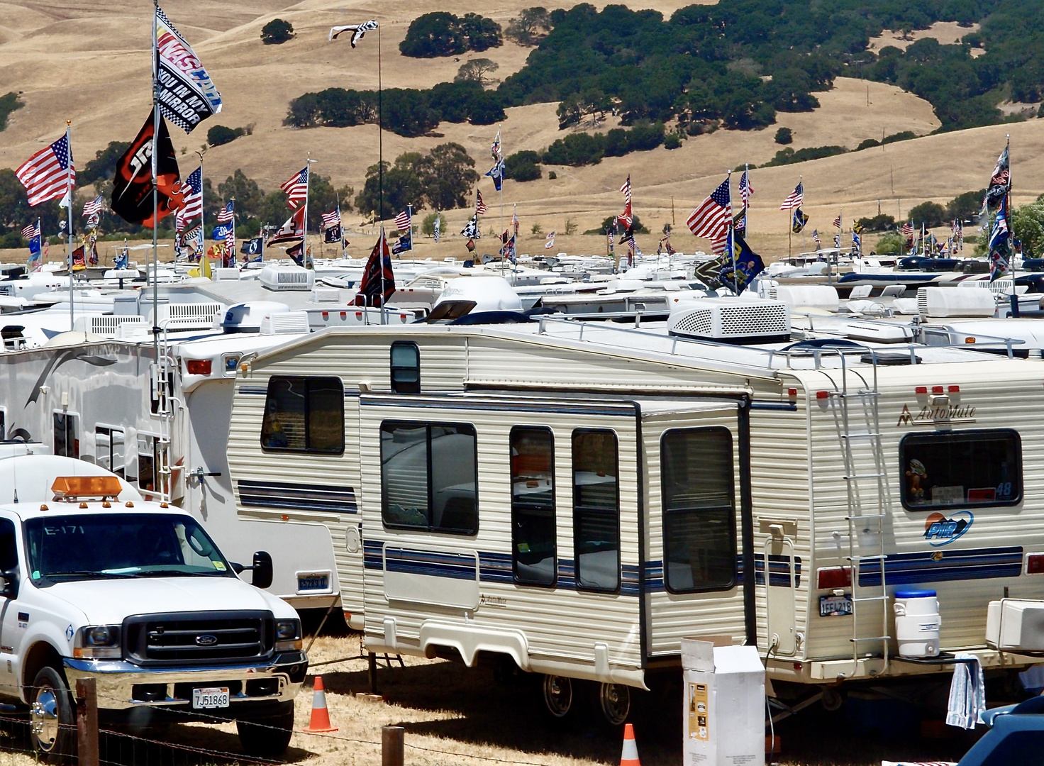 Camping für die Fans des Sonoma Raceway in Kalifornien