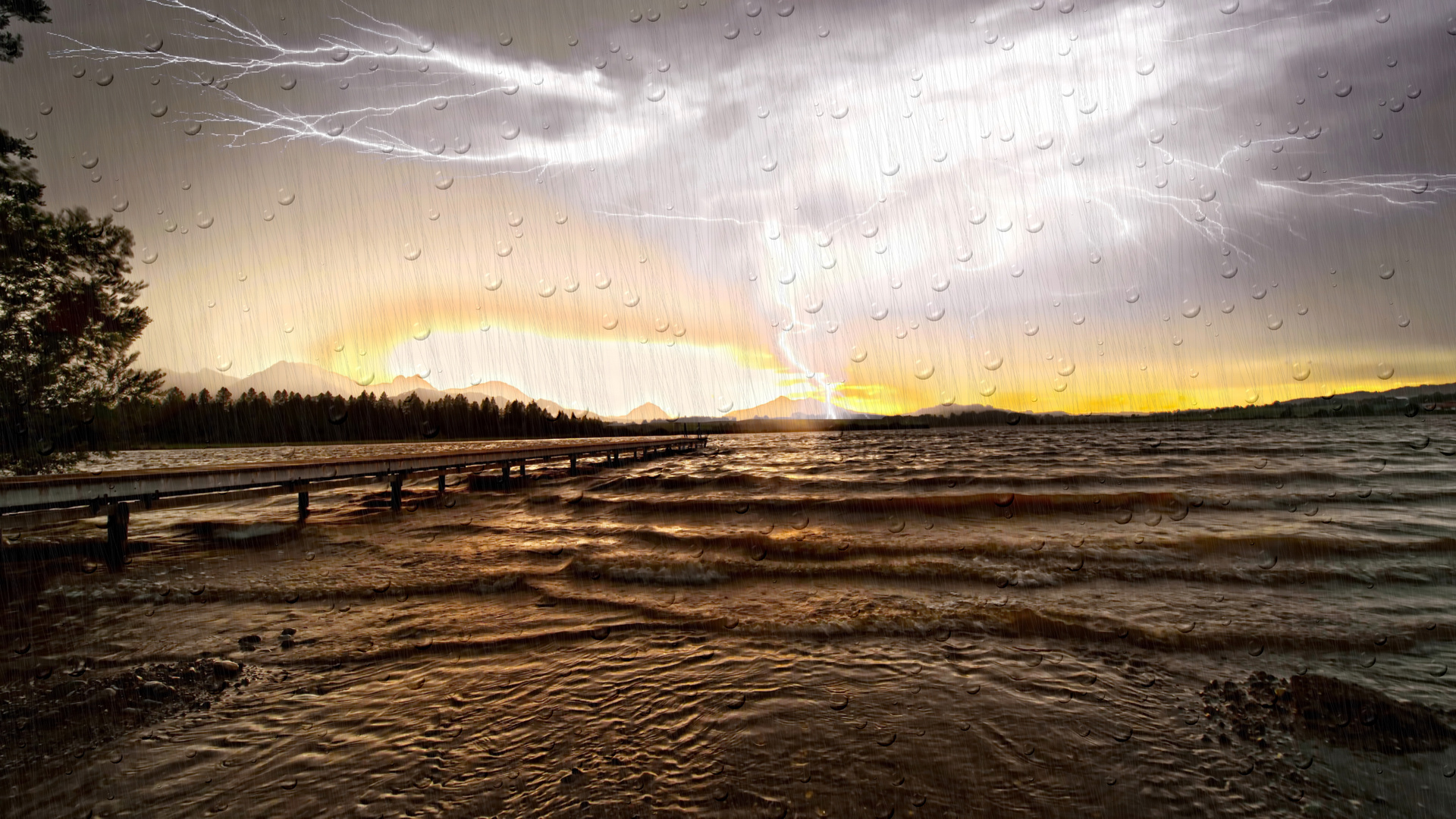 #Camping - Hofensee - Regen Gewitter-Blitze 4 