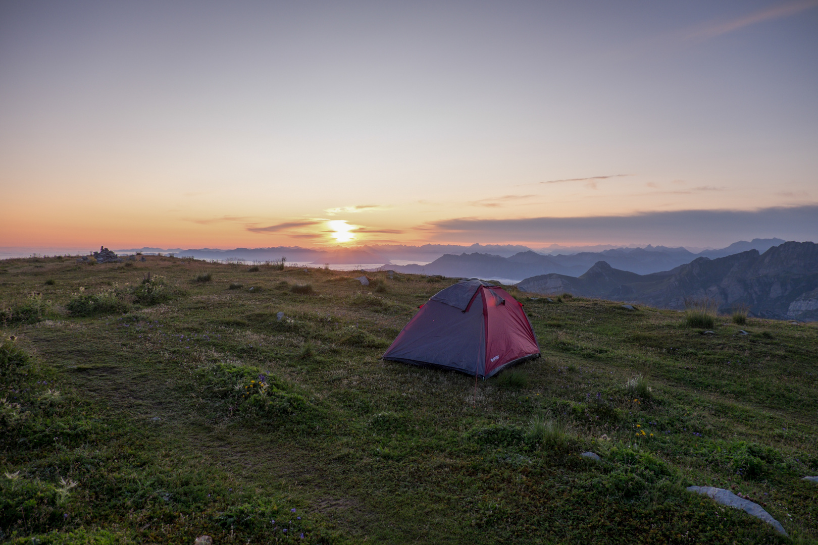 Camping in den Bergen