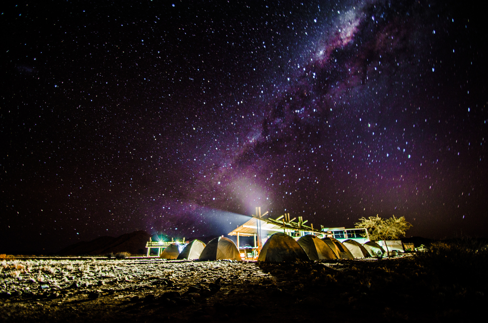 camping in the desert