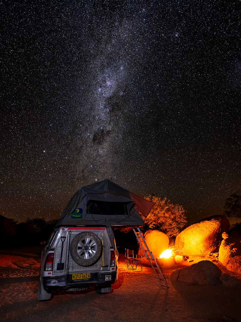 Camping unter dem Sternenhimmel