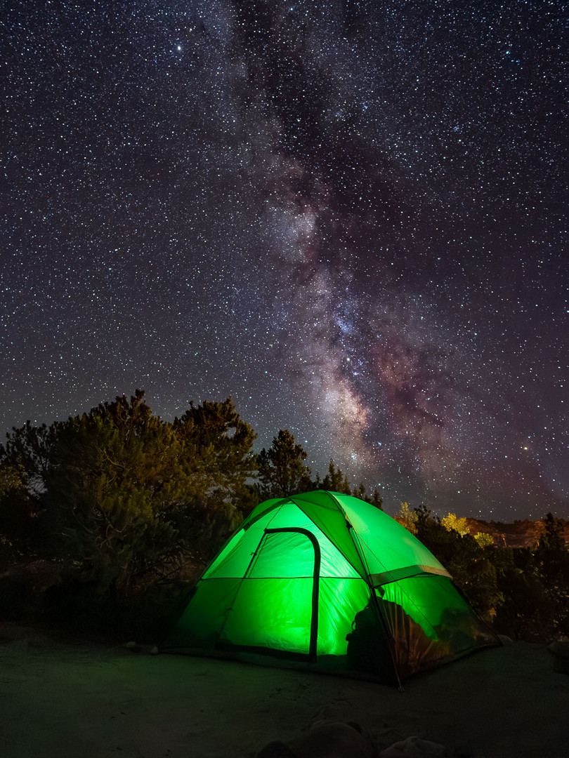 Camping unter der Milchstraße