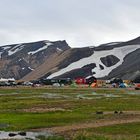Campingplatz in Landmannalaugar im Südwesten Islands