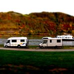 Campingplatz Loreley Blick Tilt shift fake