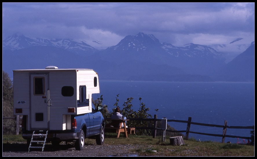 Campingplatz oberhalb von Homer