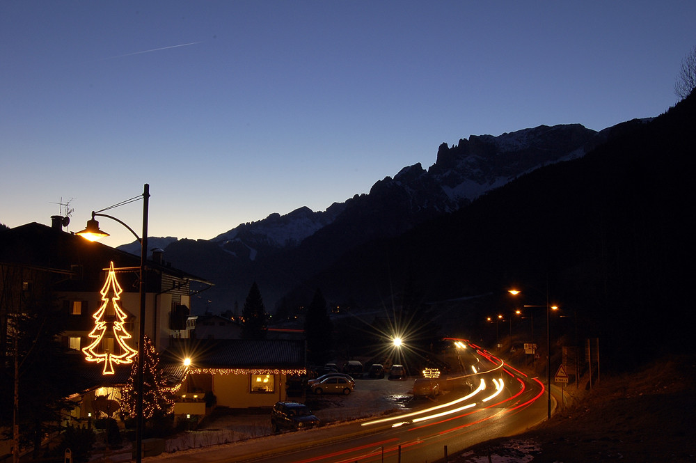 Campitello di Fassa al tramonto