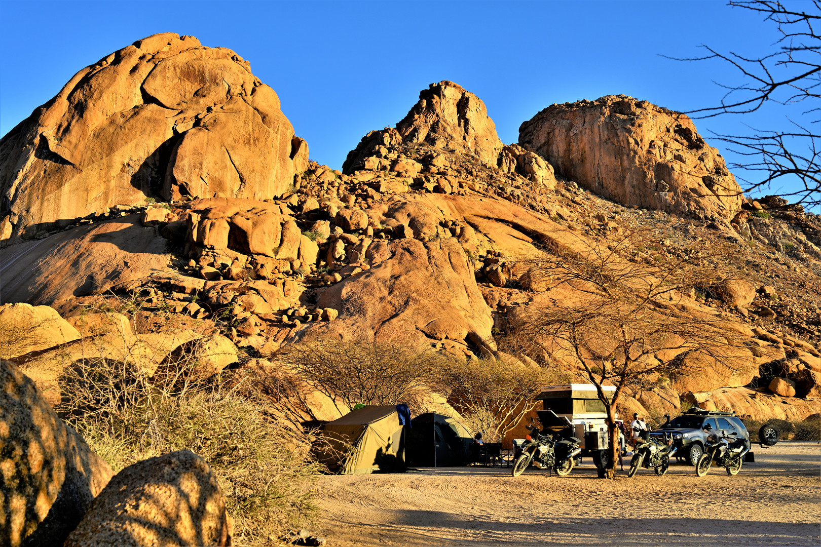 Campsite under the rocks