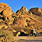 Campsite under the rocks