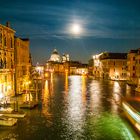 Canal Grande bei Nacht von der Ponte dell' Accademia