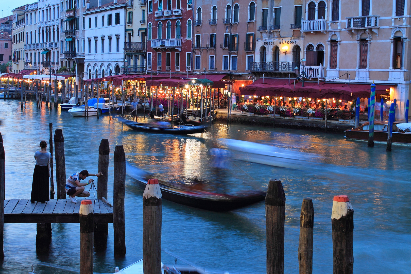 Canal Grande in der Abenddämmerung