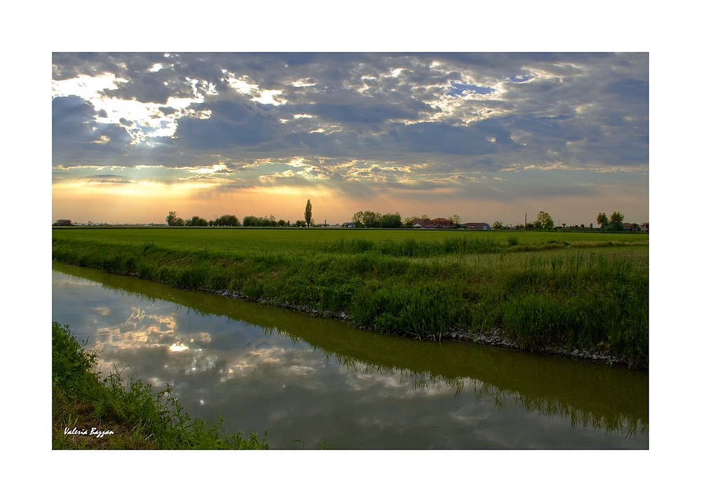 Canale al tramonto