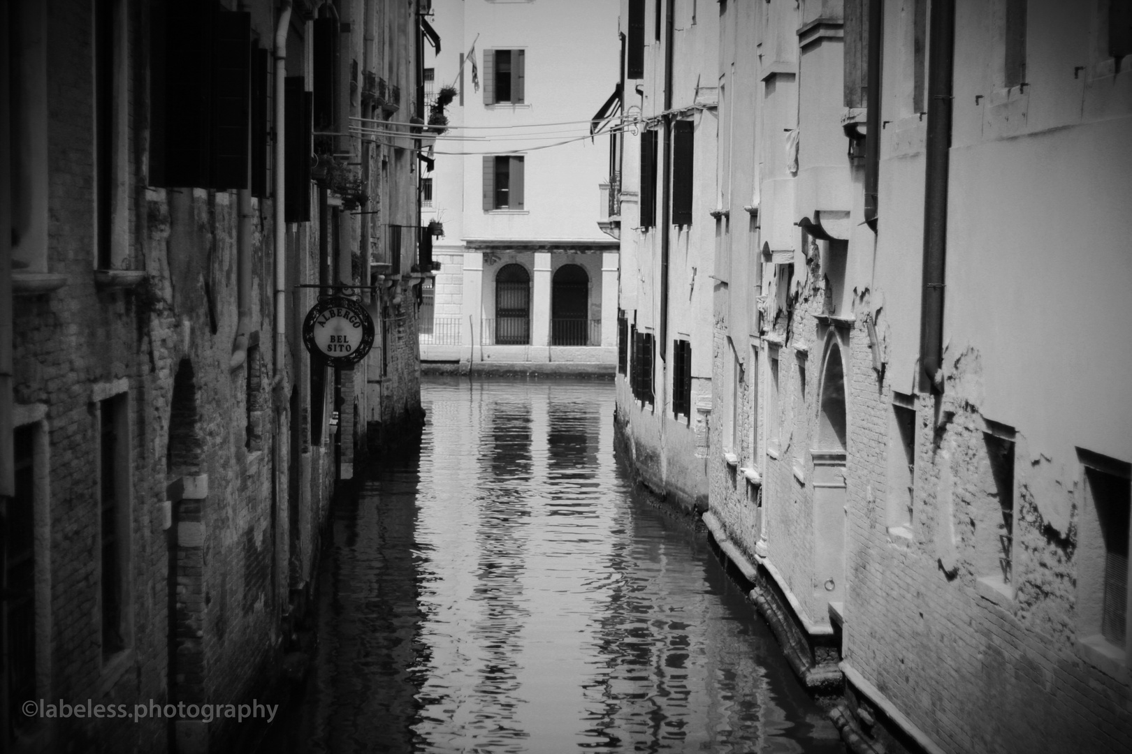 canals. black/white.