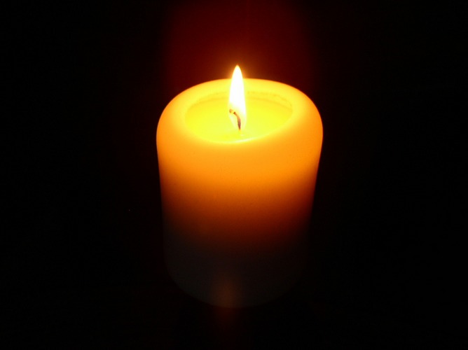 Candle in the dark