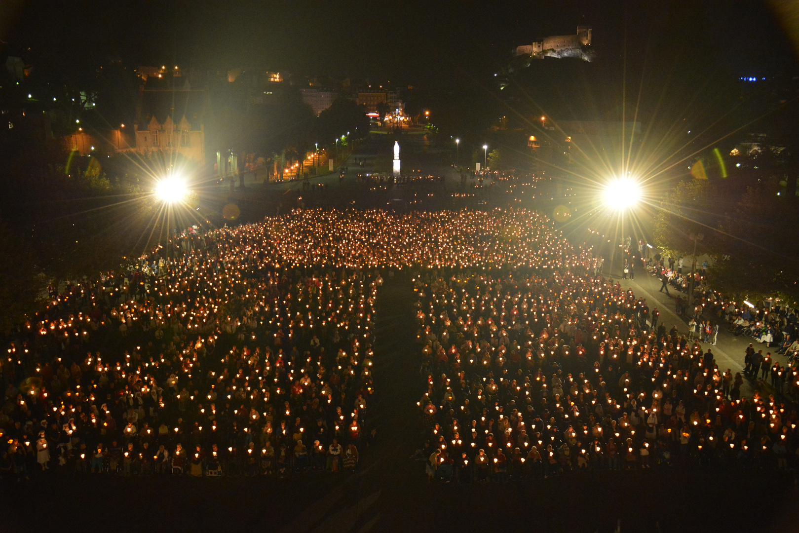 Candle procession in Lourdes (France)