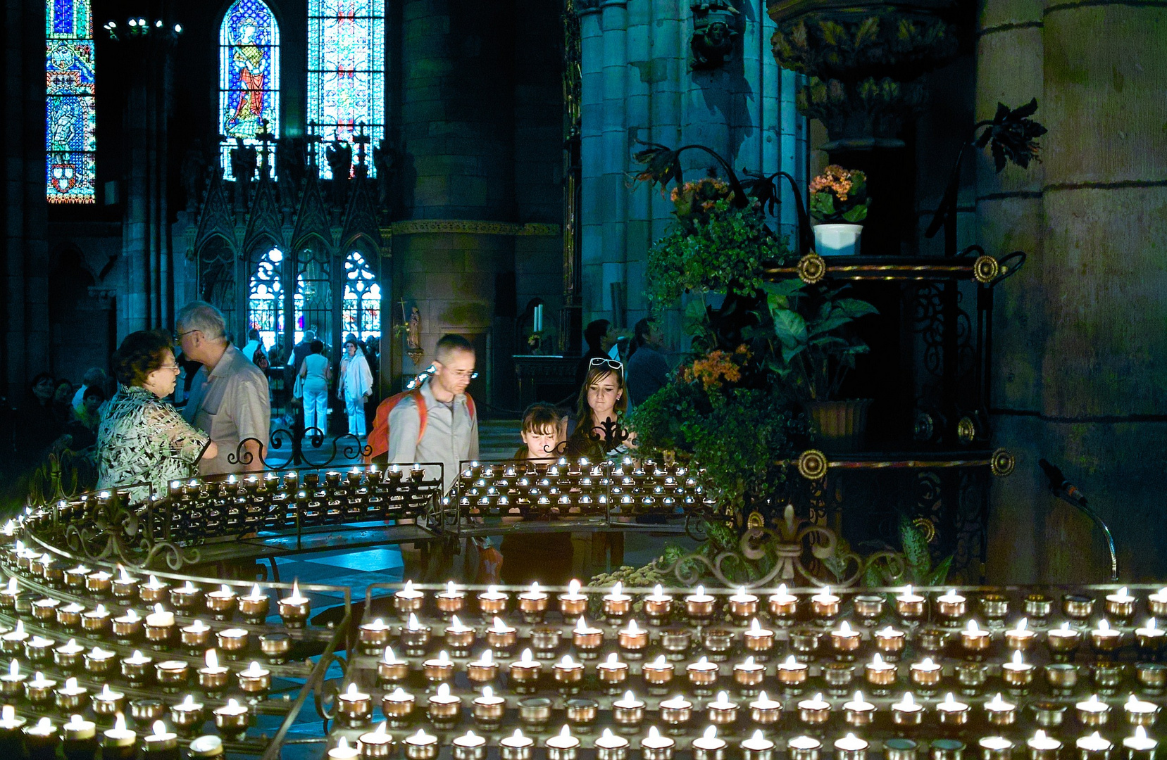 candles in the cathedral