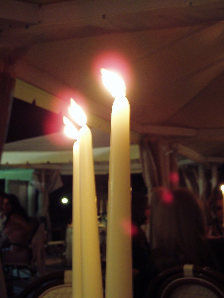 candles in the south-italy wind