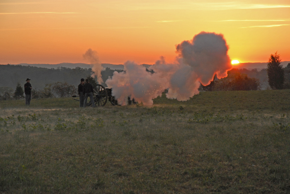 Cannon fire at sunrise 1