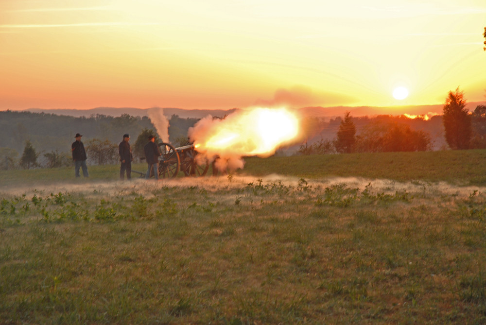 Cannon fire at sunrise 2