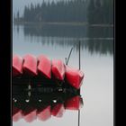 Canoes at Maligne Lake, Jasper N.P.