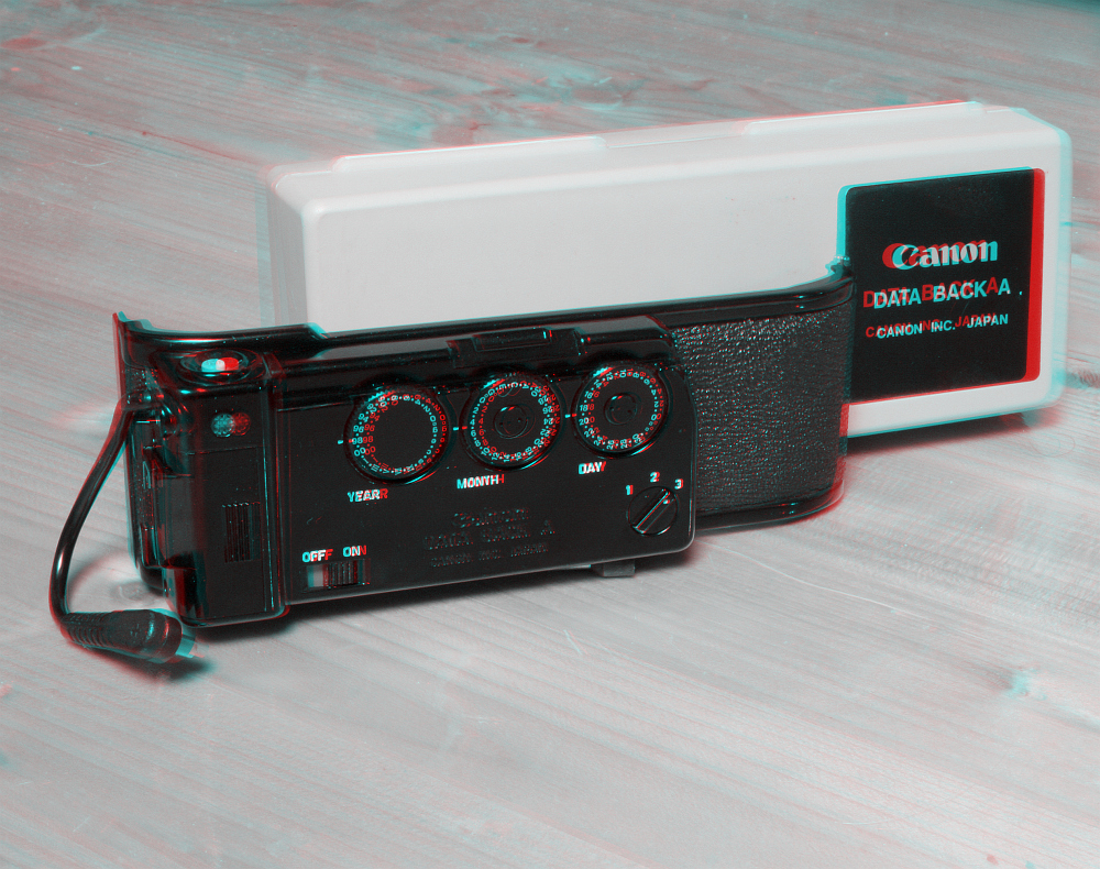 Canon Data Back A (s/w-Anaglyphe rot-cyan)