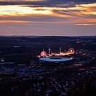 Canstatter Wasen beim Sonnenuntergang 