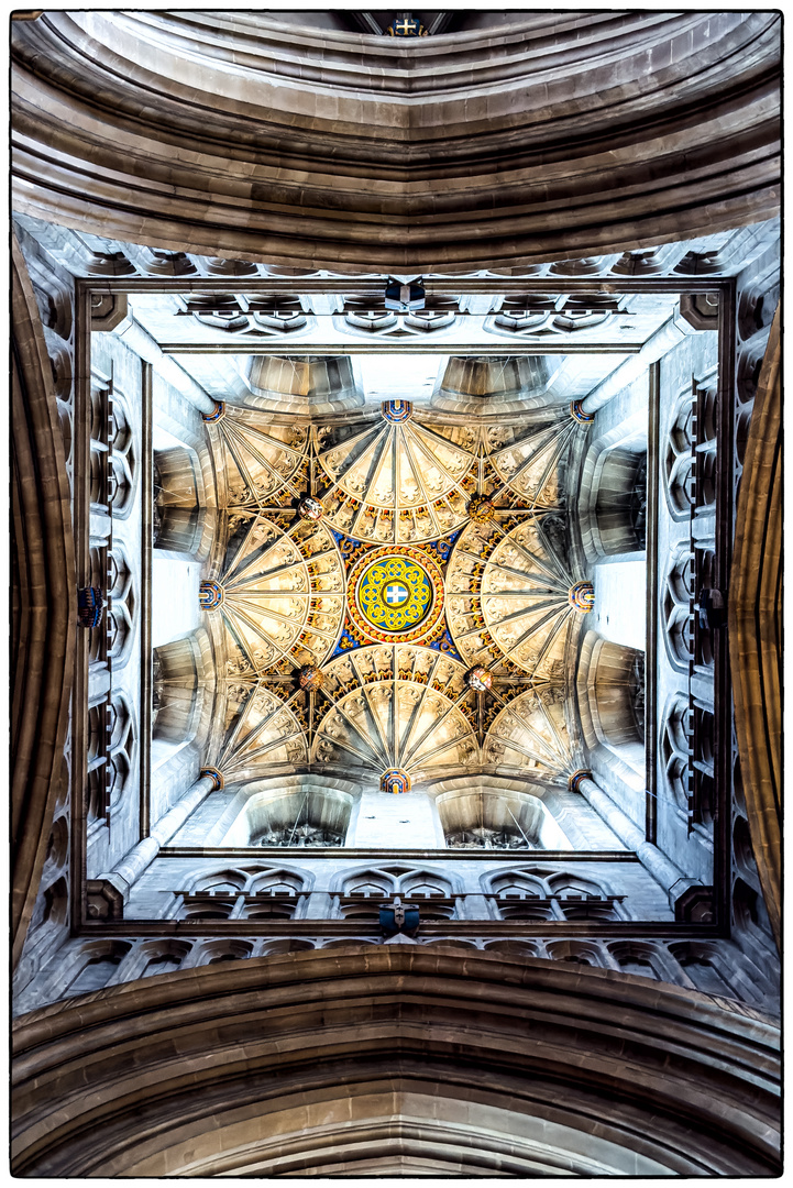 Canterbury Cathedral Deckengewölbe im mittleren Turm