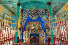 Cao Dai Kirche im Mekongdelta innen