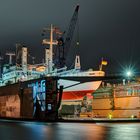  Cap San Diego....die erste Nacht im Dock V in Bremerhaven am 16.03.2021