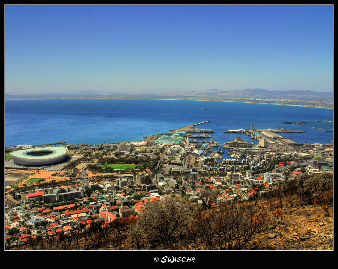 Cape Town "Ansicht Green Point Stadium und Waterfront"