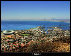 Cape Town "Ansicht Green Point Stadium und Waterfront"