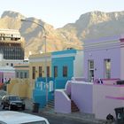 Cape Town, Bo Kaap, streetview and Table Mountain