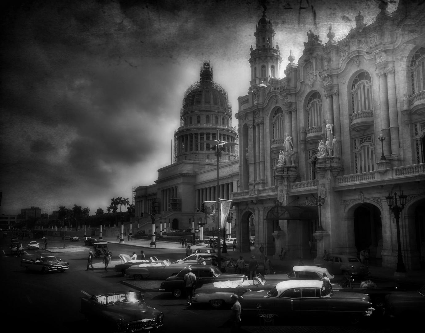 Capitolio en Habana black and white