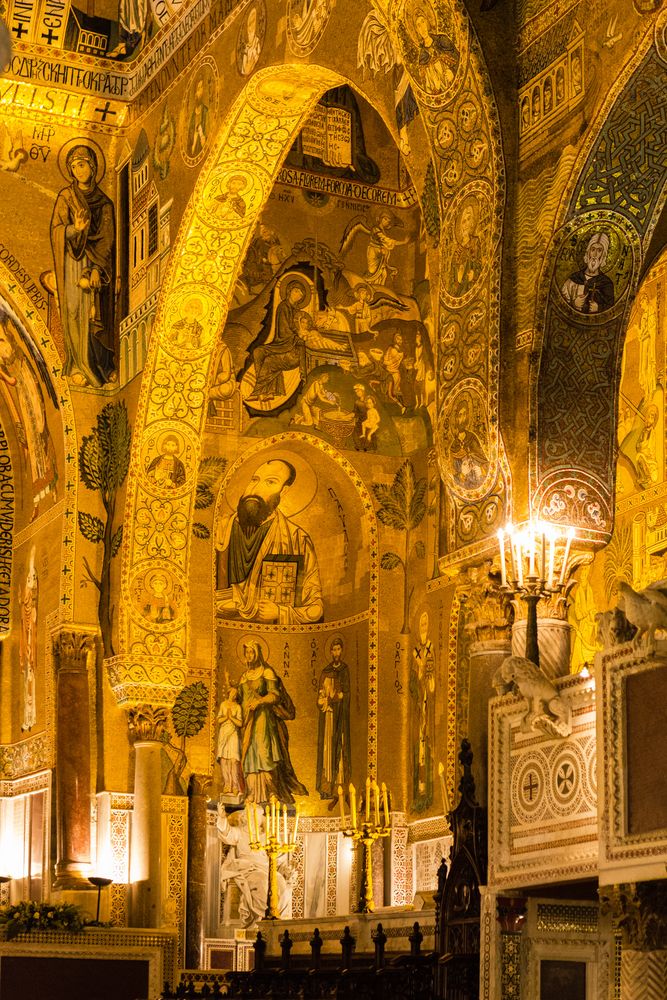 Cappella Palatina: Blick in die linke Apsis