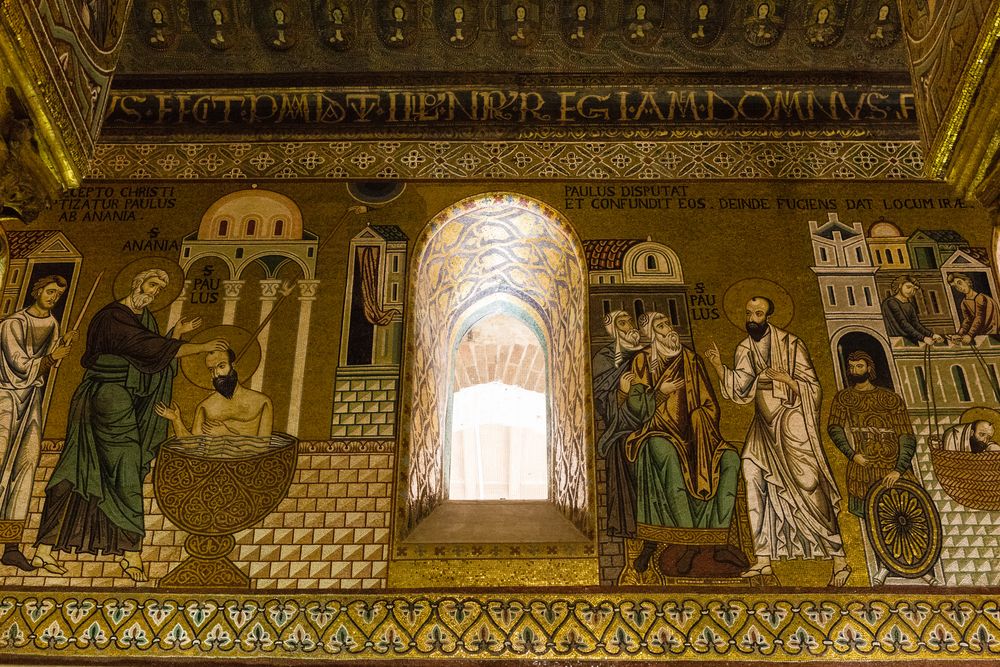 Cappella Palatina: Mosaike im linken Seitenschiff