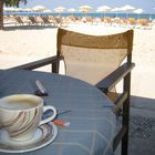 Cappuccino am Strand