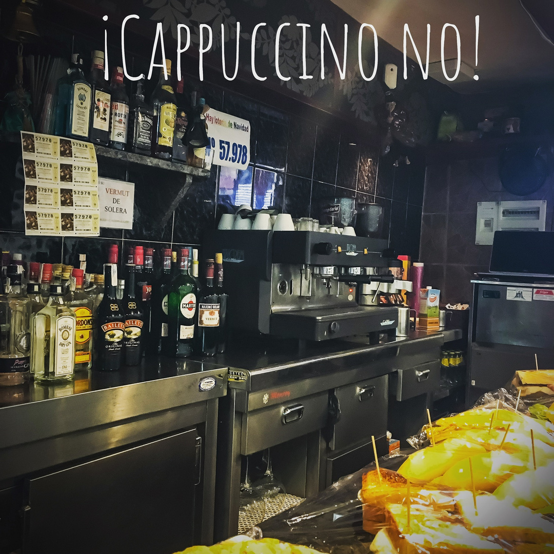 ¡Cappuccino no!